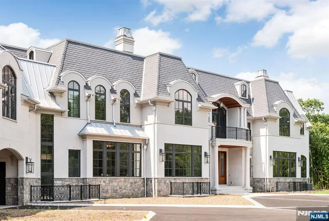 a front view of residential houses