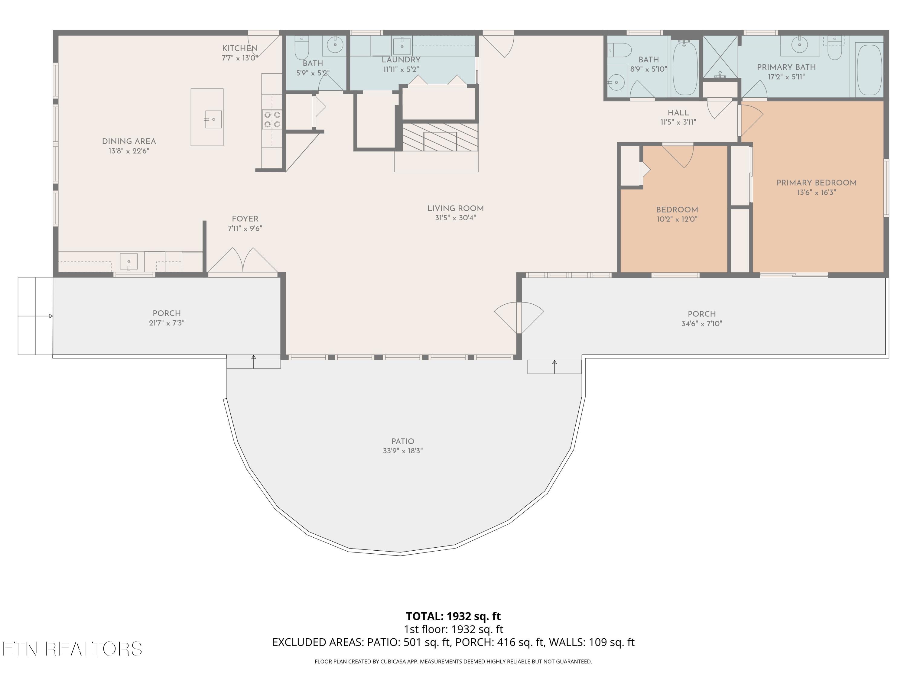 303 Cumberland Cove Road Monterey, TN 38574 - Photo 57 of 58 2D Floor Plan for 303 Cumberland Cove Ro