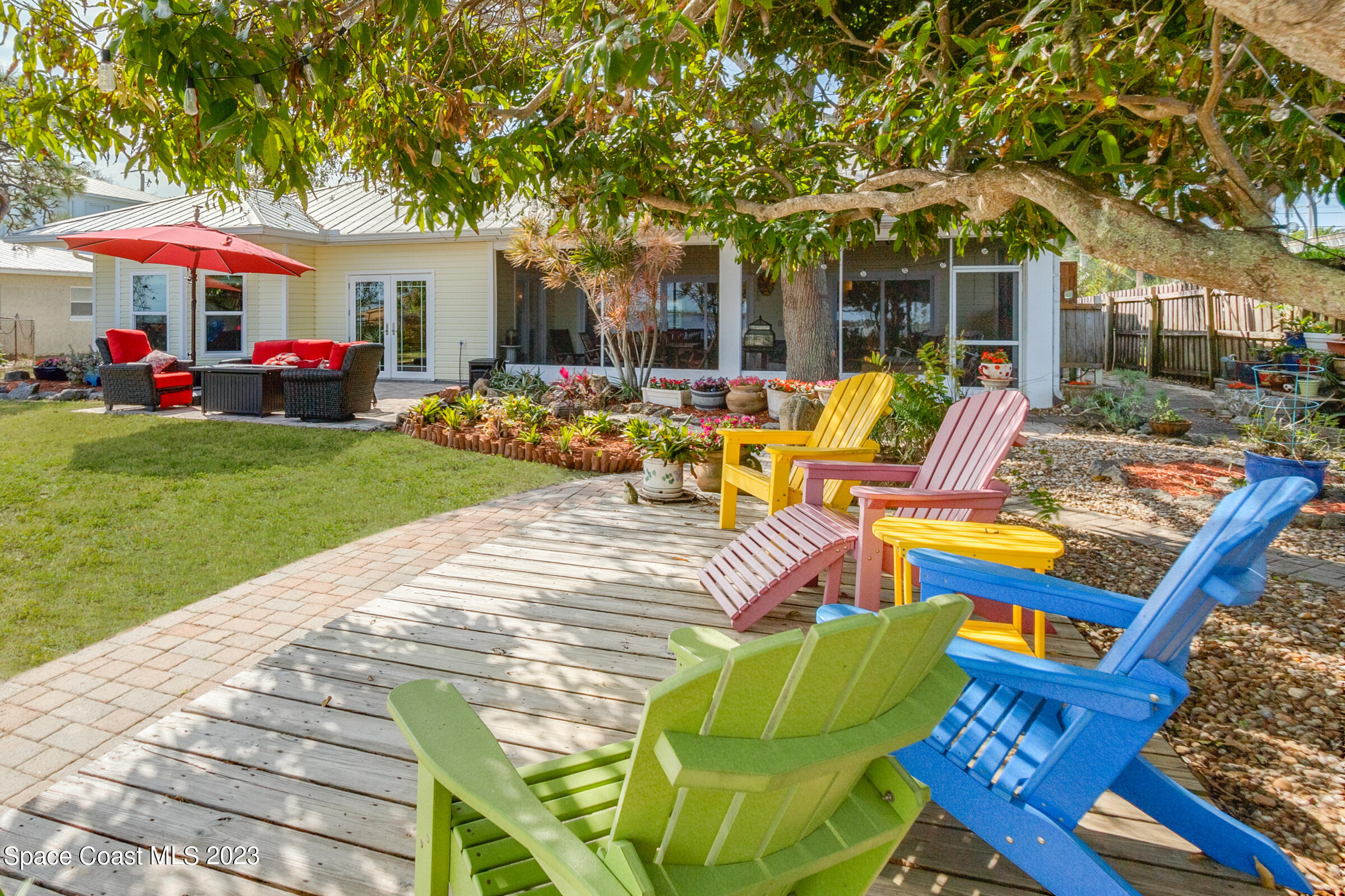 4553 Coquina Ridge Drive Melbourne, FL 32935 - Photo 37 of 51 a view of swimming pool with outdoor seating and yard