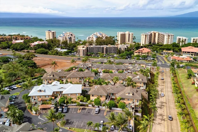 an aerial view of residential building with outdoor space
