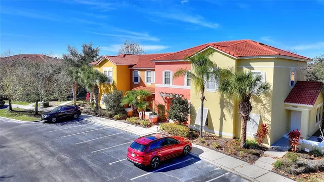 a car parked in front of a house