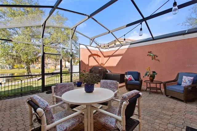 a outdoor space with a couch