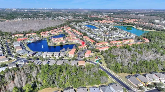 an aerial view of multiple house