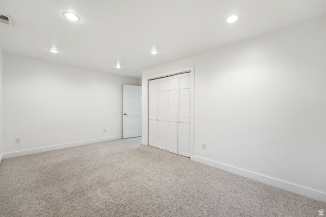 3027 Homestead Road Park City, UT 84098 - Photo 49 of 62 Room featuring light-colored carpeting, white walls, and recessed ceiling lighting