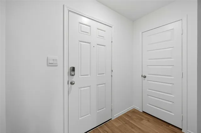 a view of a closet area