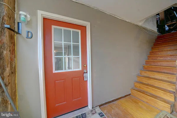 a view of an entryway with staircase