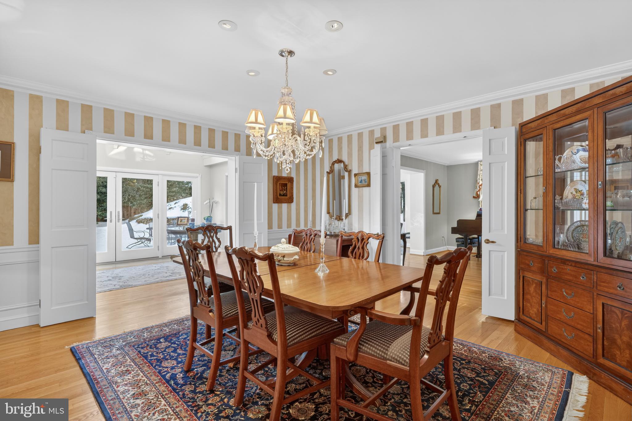 2238 47th Street Northwest Washington, DC 20007 - Photo 24 of 67 a view of a dining room with furniture window and wooden floor