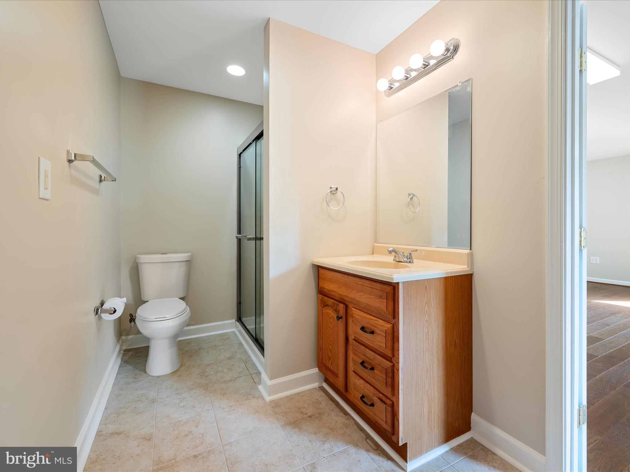 87 Old Waterloo Road Boyce, VA 22620 - Photo 53 of 76 a bathroom with a toilet a sink and a mirror