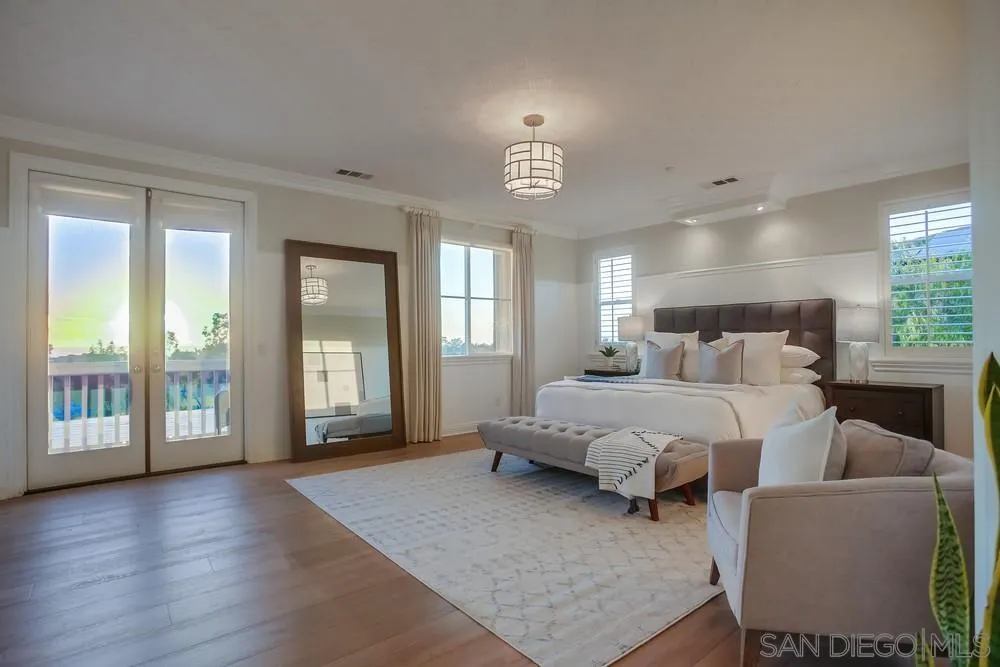 1463 Paseo De Las Flores Encinitas, CA 92024 - Photo 23 of 28 a bed room with a bed and a large window