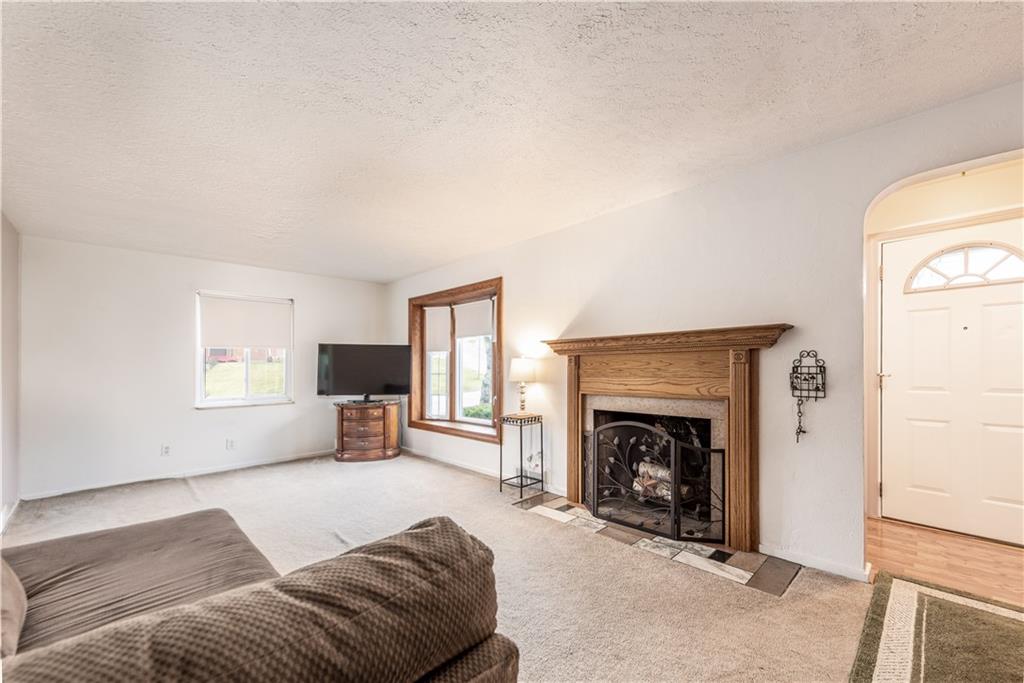 340 Spring Valley Road Pittsburgh, PA 15243 - Photo 5 of 44 a living room with furniture and a fireplace