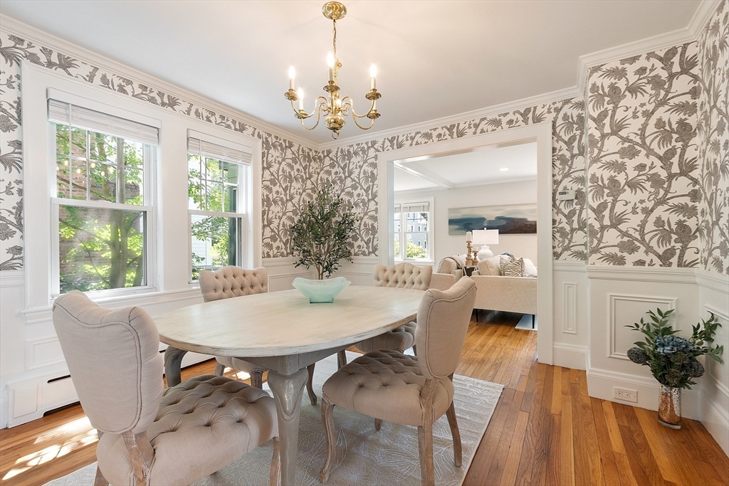 29 Downing Road Lexington, MA 02421 - Photo 21 of 38 a view of a dining room with furniture window and wooden floor