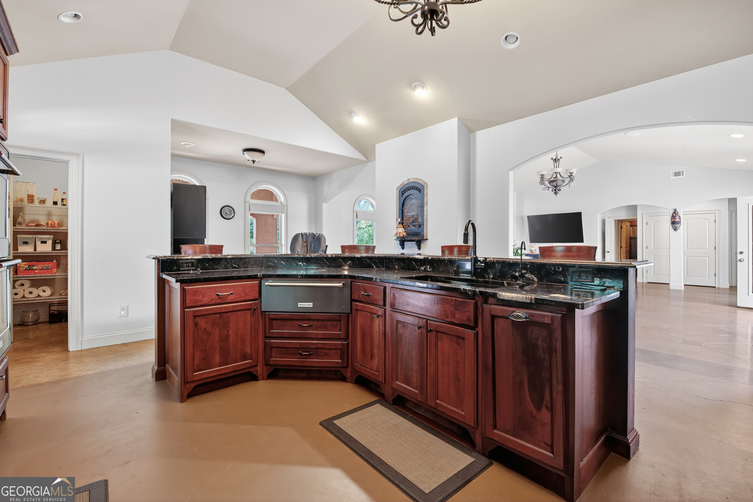 1583 Hickory Flat Road Gillsville, GA 30543 - Photo 37 of 78 a kitchen with stainless steel appliances granite countertop a stove and a sink