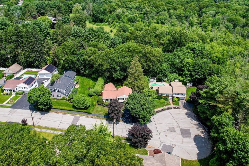 28 Wingate Road Waltham, MA 02451 - Photo 25 of 31 an aerial view of a house with a yard