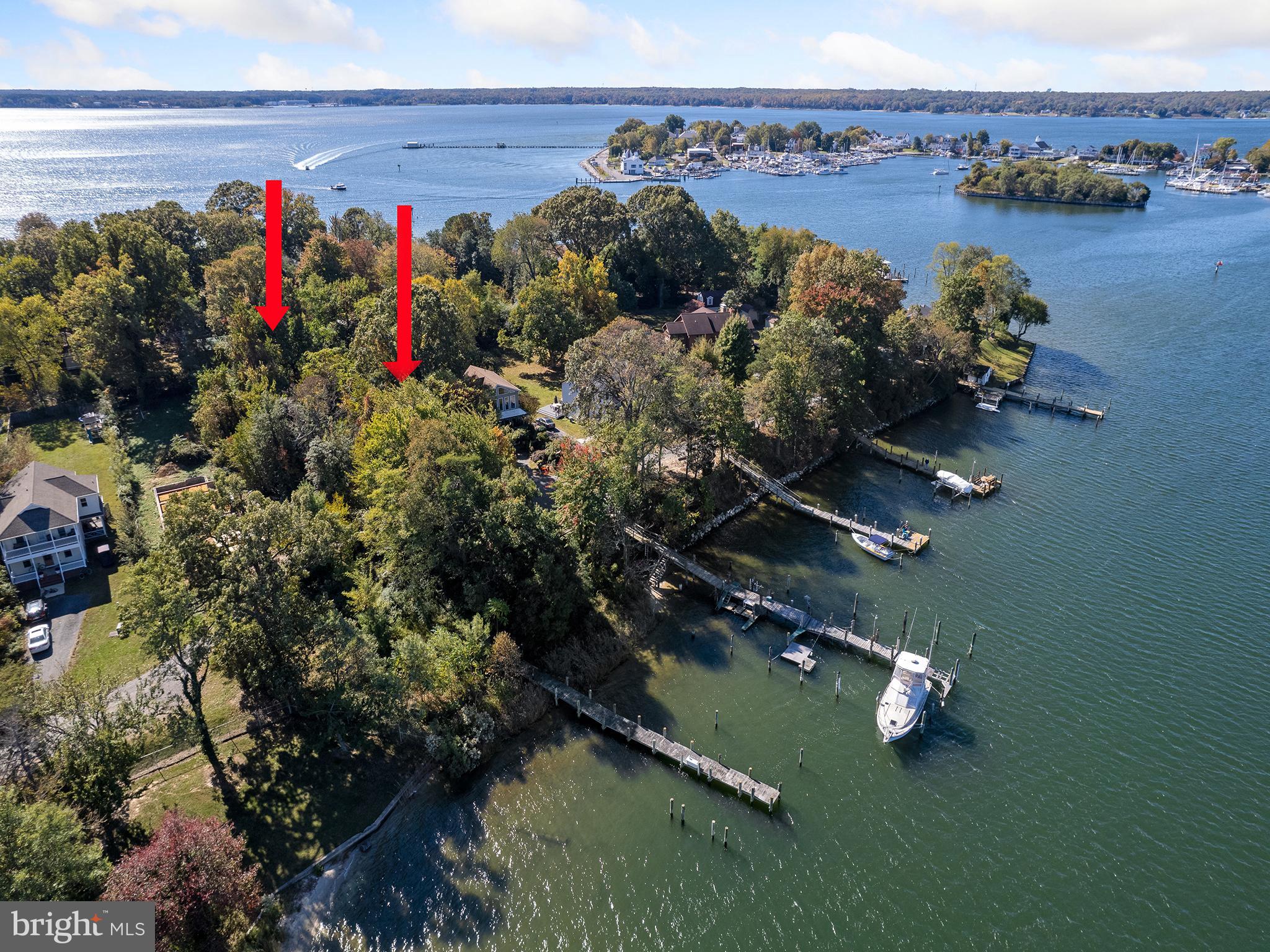 13370 Rousby Hall Road Lusby, MD 20657 - Photo 1 of 9 Pier is first one, building sites across lane