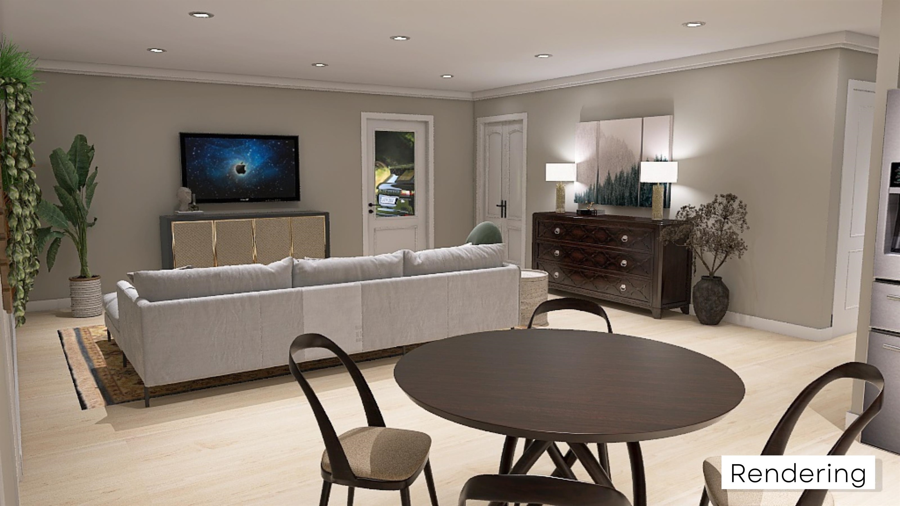 135 West 3rd Street Henderson, TN 38340 - Photo 8 of 31 Living room featuring light wood-style flooring, crown molding, and recessed lighting