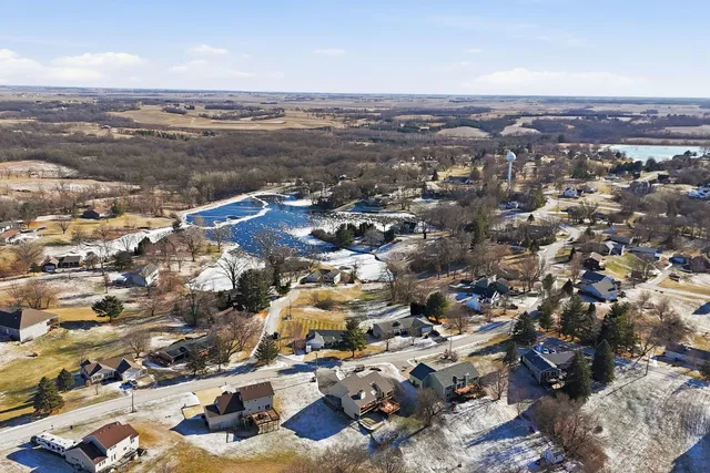 an aerial view of multiple house