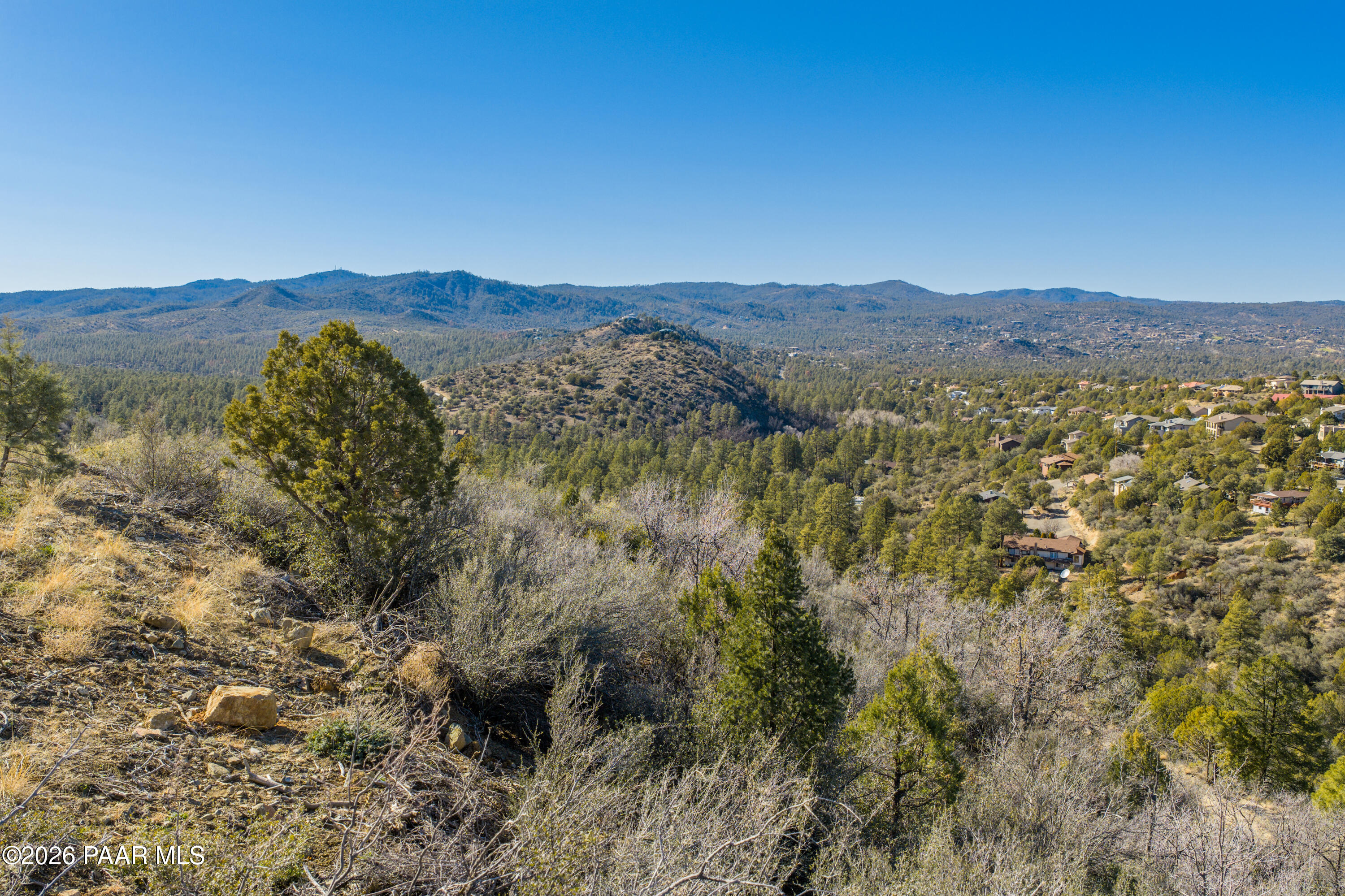 1490 South Rattlesnake Way Prescott, AZ 86303 - Photo 22 of 24 a view of a city with mountains in the background