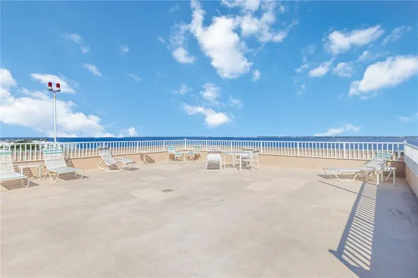 a view of an ocean from a yard