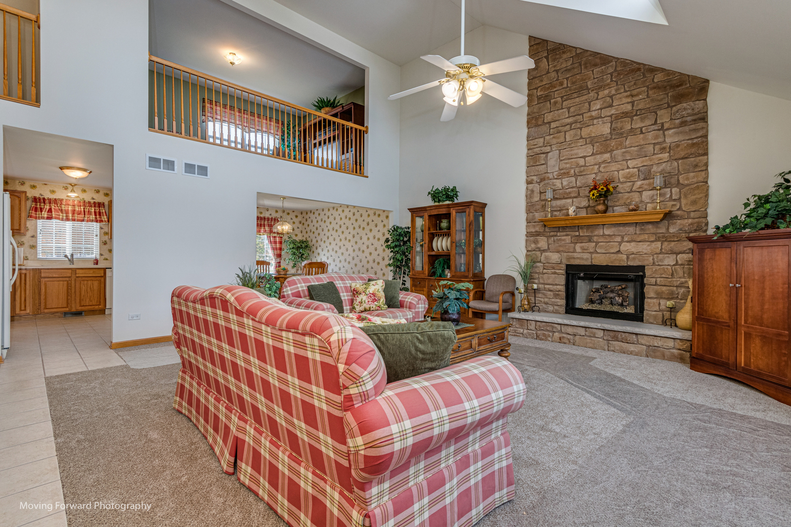 1909 Eagle Drive Morris, IL 60450 - Photo 5 of 24 a living room with furniture and a fireplace