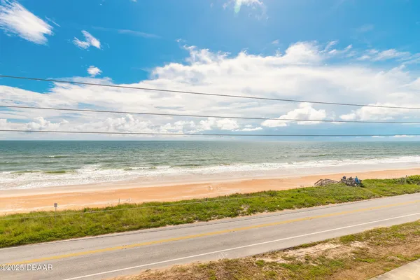 a view of an ocean and beach