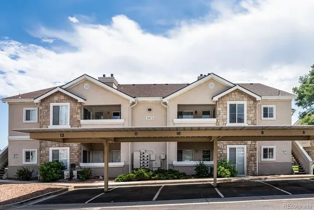 a front view of residential houses