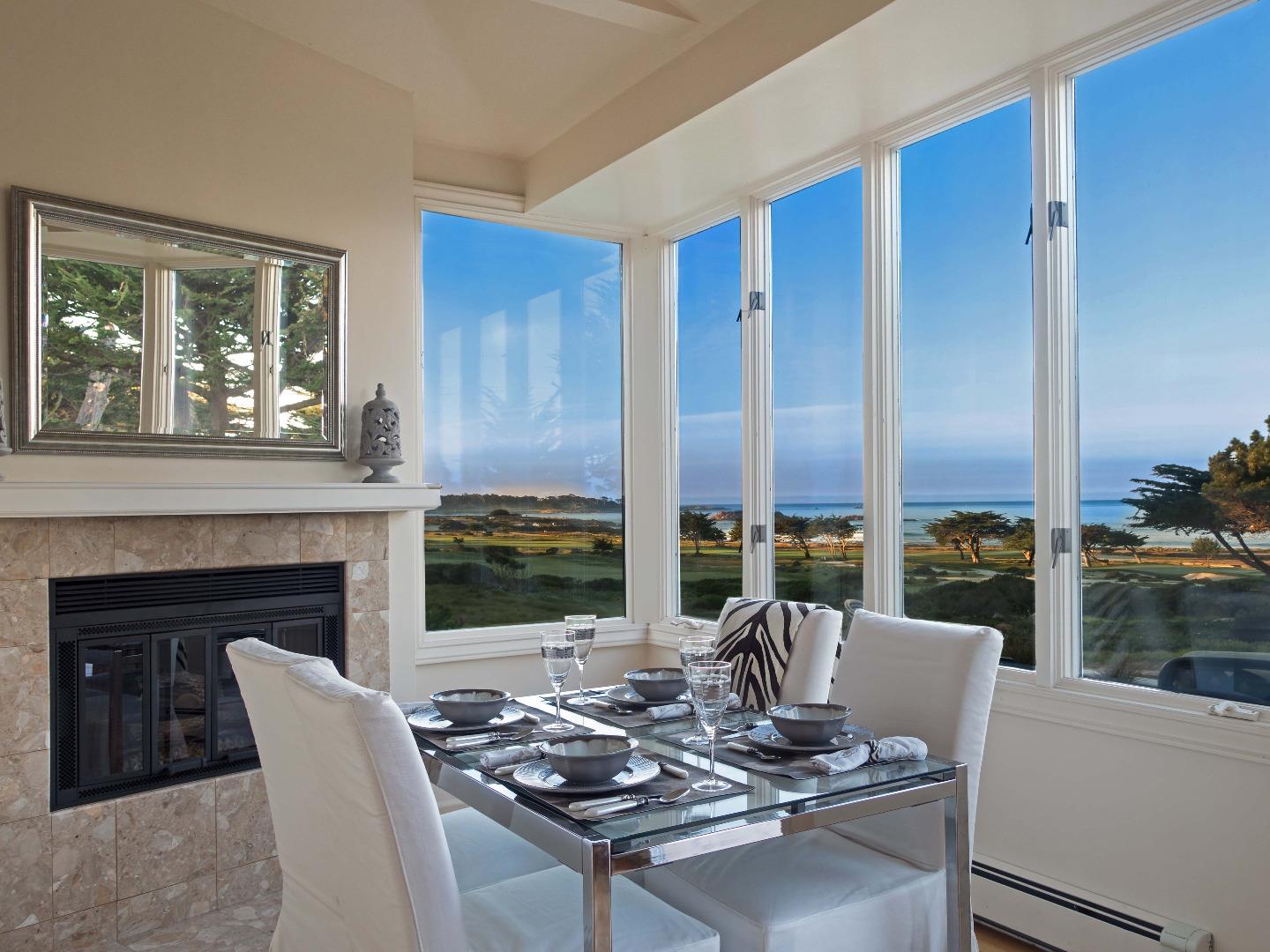 1000 Rodeo Road Pebble Beach, CA 93953 - Photo 15 of 28 a view of a dining room with furniture window and outside view