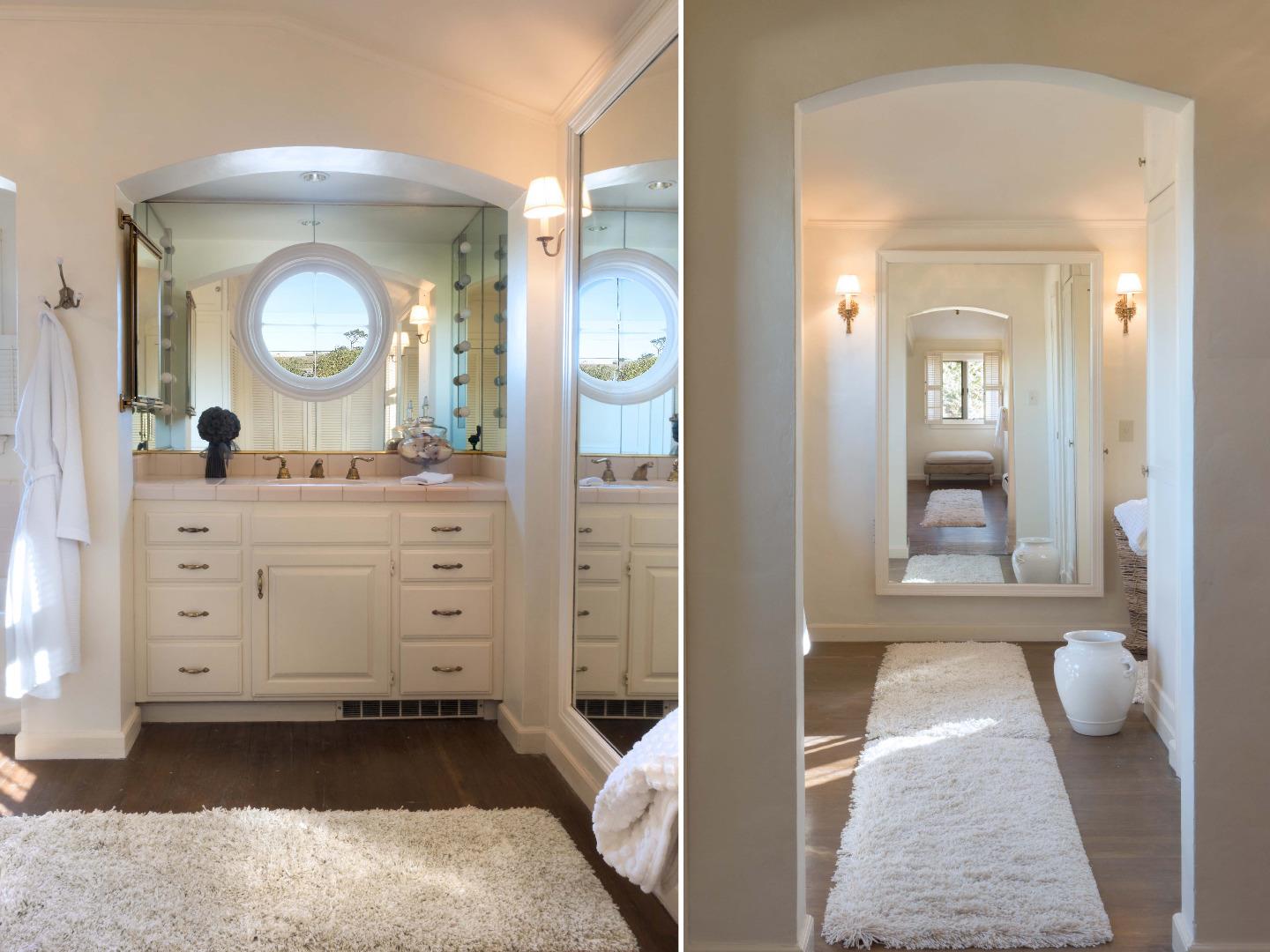 1000 Rodeo Road Pebble Beach, CA 93953 - Photo 19 of 28 a view of a hallway to a livingroom and a mirror