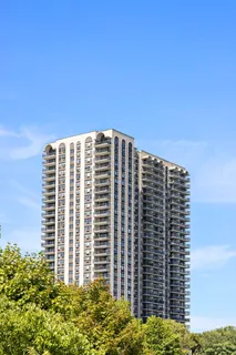 a front view of a building