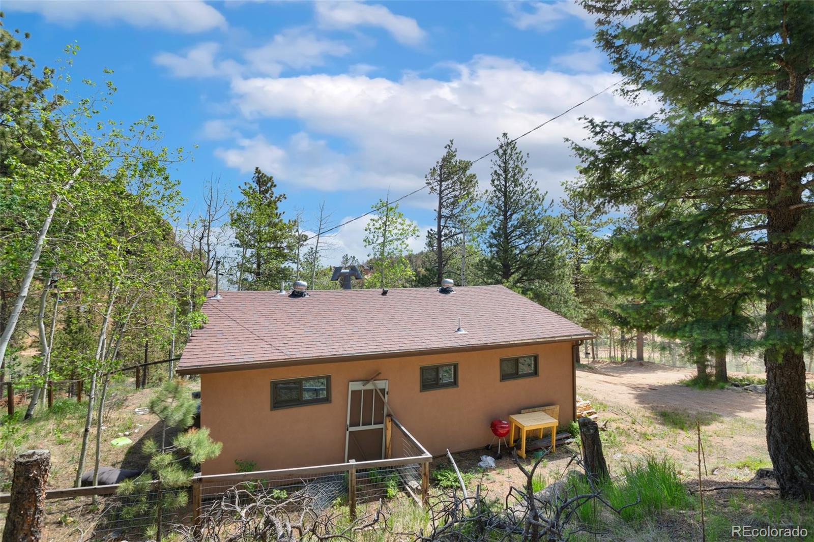 6230 Waterfall Loop Manitou Springs, CO 80829 - Photo 21 of 23 a aerial view of a house with yard and sitting area