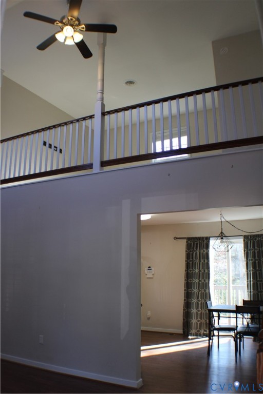 2929 South Ridge Drive Midlothian, VA 23112 - Photo 10 of 37 a view of a livingroom with hardwood floor and a ceiling fan