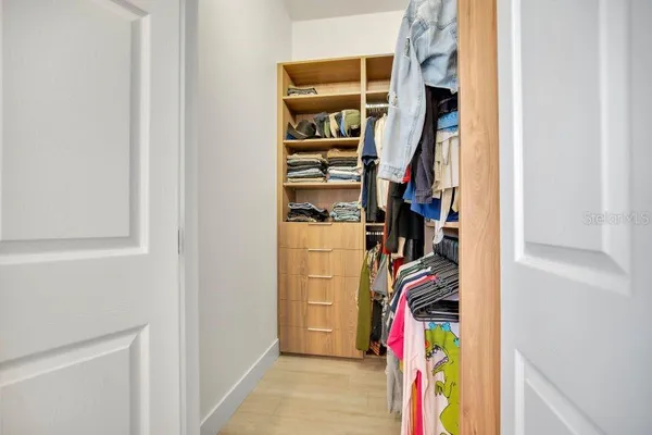 a view of a building with a street