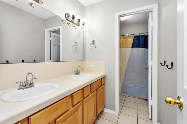 an empty room with closet area