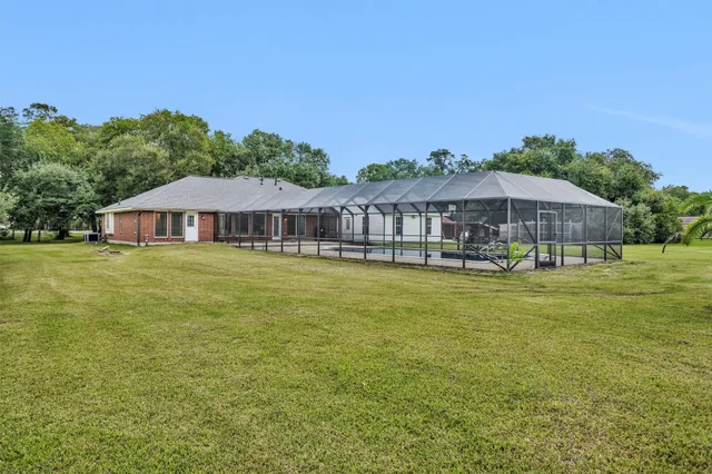 a view of a lounge chairs in the patio