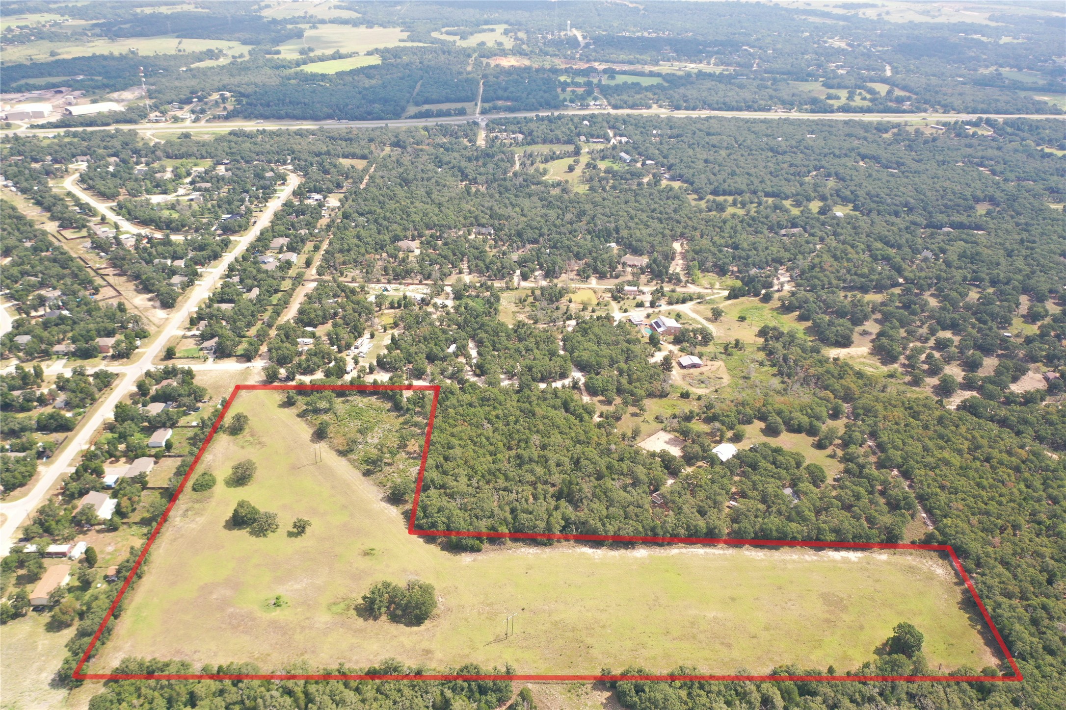 446 Las Lomas Drive Elgin, TX 78621 - Photo 5 of 9 Aerial view of property's location featuring property parcel outlined
