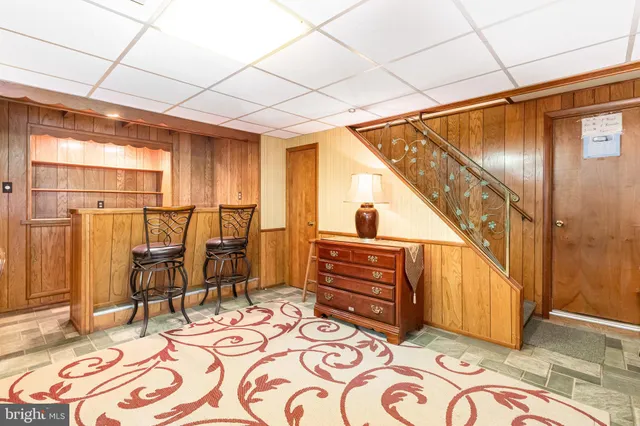 a room with furniture