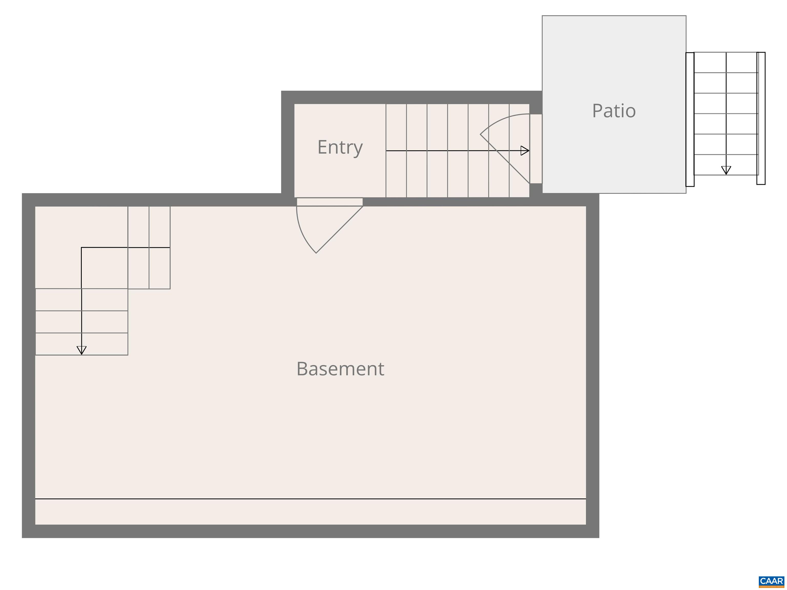 987 Matthew Mill Road Ruckersville, VA 22968 - Photo 63 of 63 Explore the full potential of this property with 1897 total sq ft (1908sf per county), including a spacious 1336 sq ft on the 1st floor. This floor plan highlights an unfin basement (22'1" x 11'8") with direct access to an entry and patio (5'9" x 7'1").