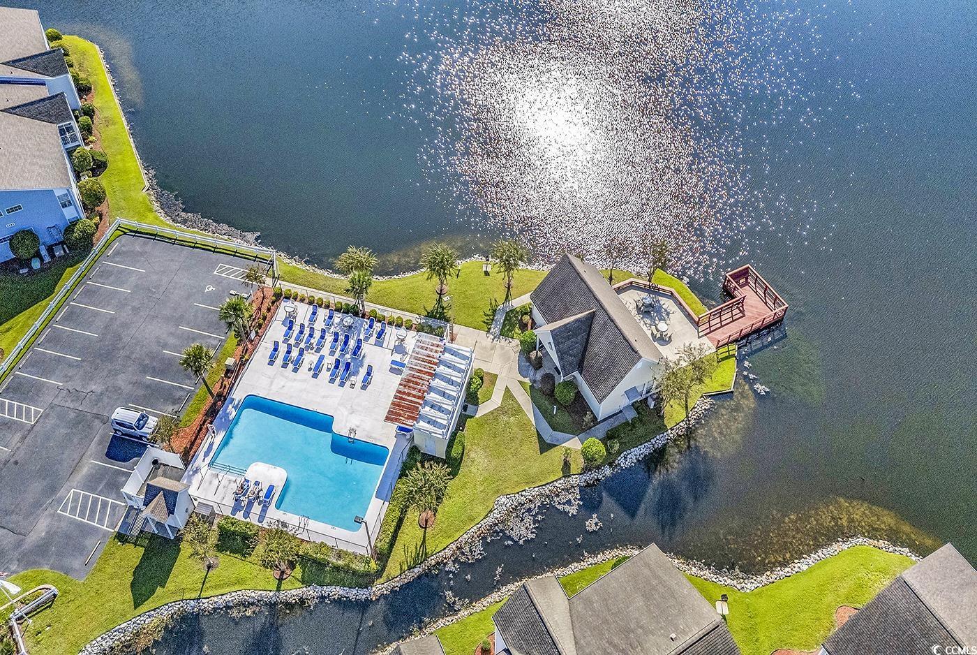 8796 Chandler Drive, Unit F Surfside Beach, SC 29575 - Photo 20 of 21 Bird's eye view of a large body of water
