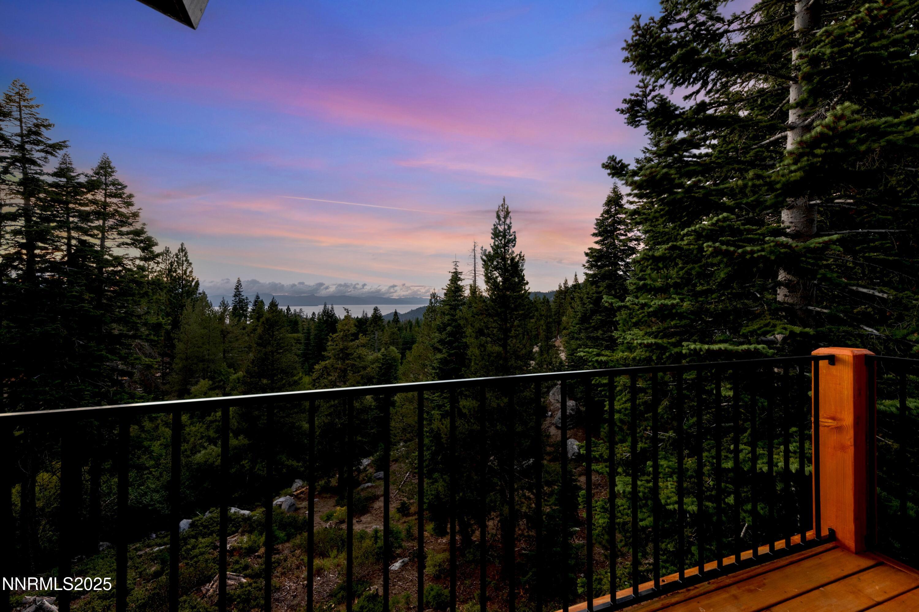 130 Granite Crest Drive Stateline, NV 89449 - Photo 25 of 85 a view of a balcony with wooden fence and floor