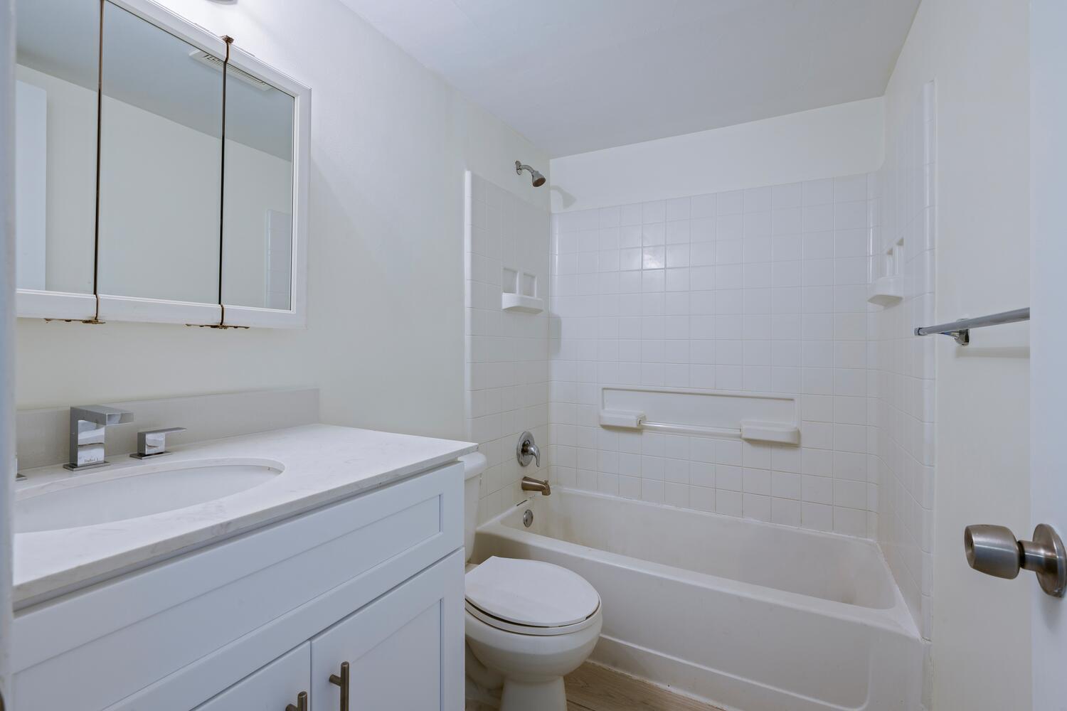 1505 Crescent Circle, Unit A8 Lake Park, FL 33403 - Photo 8 of 32 a bathroom with a sink a toilet and a bathtub