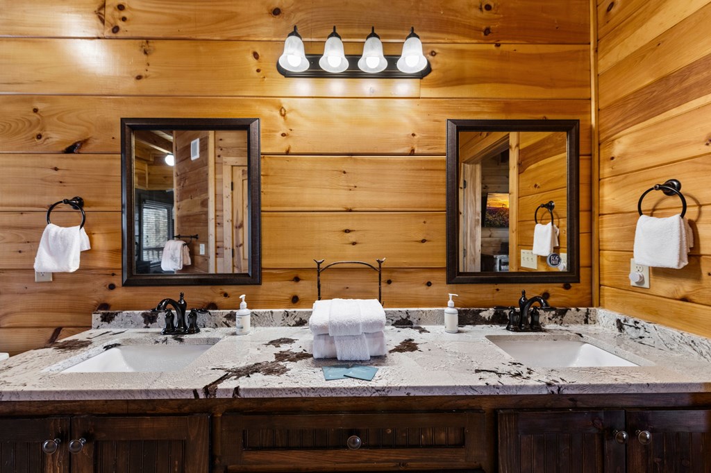 31 Hope Drive Blue Ridge, GA 30513 - Photo 29 of 80 a bathroom with a sink and a mirror