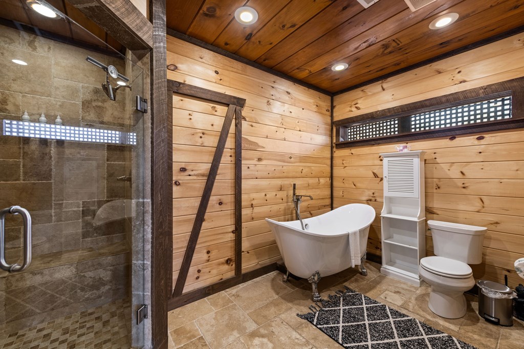 31 Hope Drive Blue Ridge, GA 30513 - Photo 54 of 80 a bathroom with a toilet and a shower