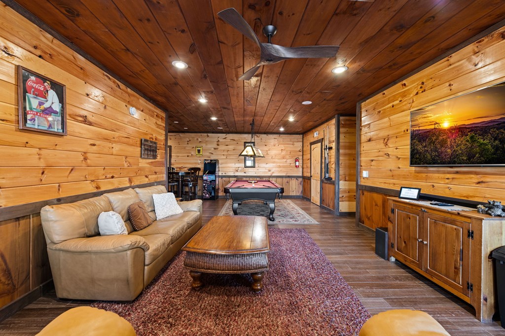 31 Hope Drive Blue Ridge, GA 30513 - Photo 63 of 80 a living room with furniture and a flat screen tv