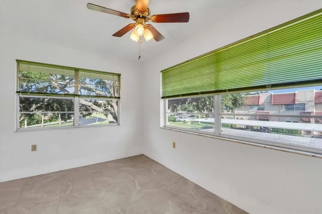 a picture of a bench in the window