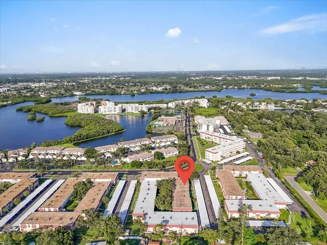 an aerial view of a city