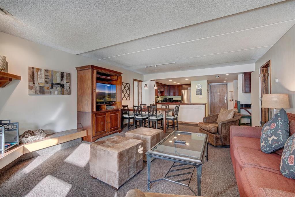 800 Copper Road, Unit 104 Copper Mountain, CO 80443 - Photo 4 of 32 a living room with furniture and a wooden floor