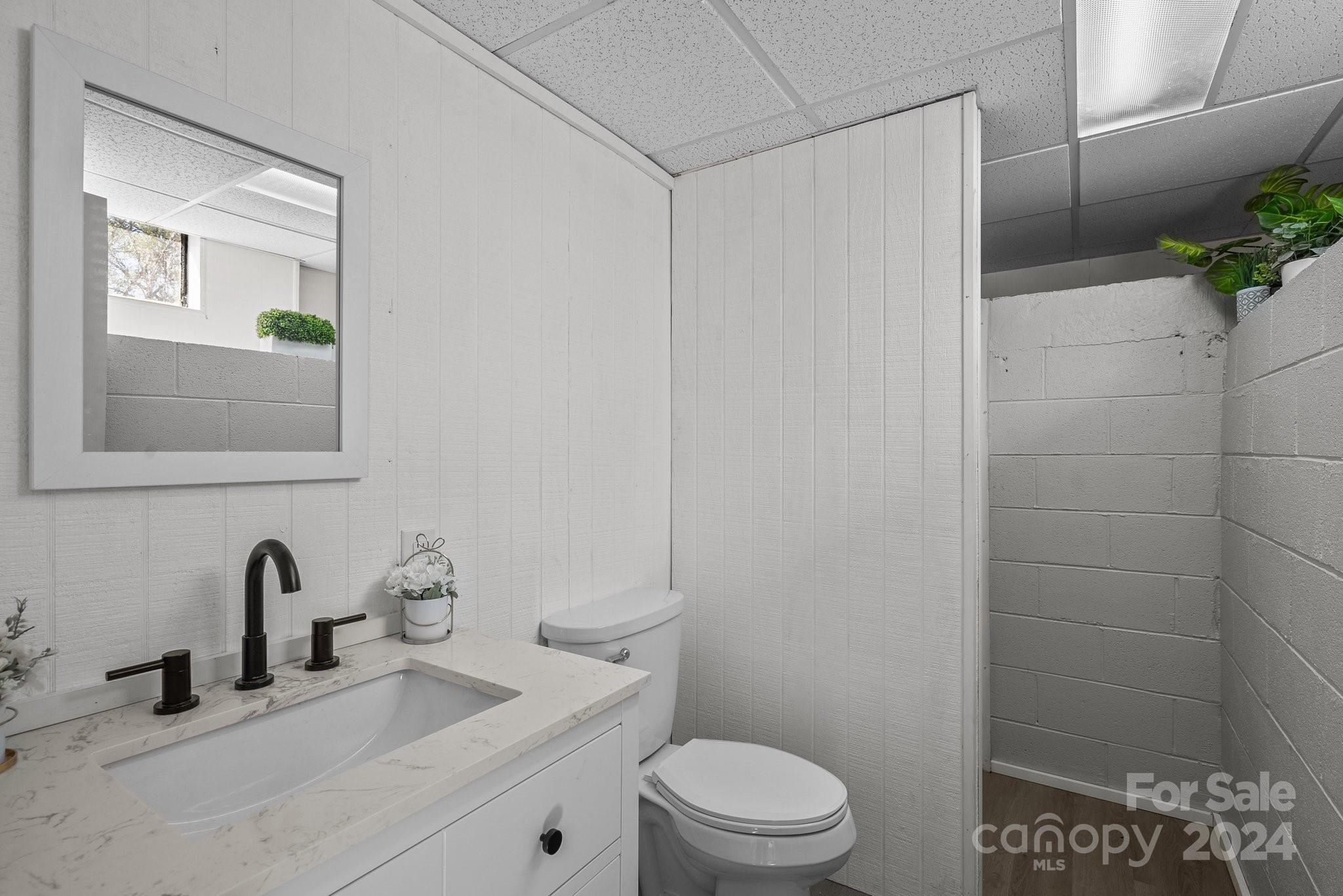 1820 Baber Road, Unit 4 Rutherfordton, NC 28139 - Photo 20 of 28 a bathroom with a toilet a sink and mirror