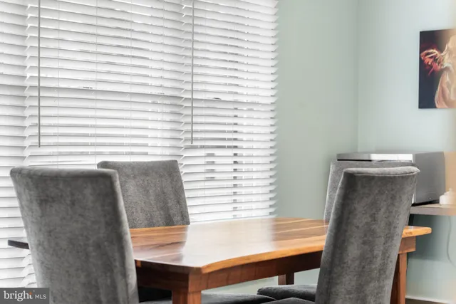 a view of a room with a window