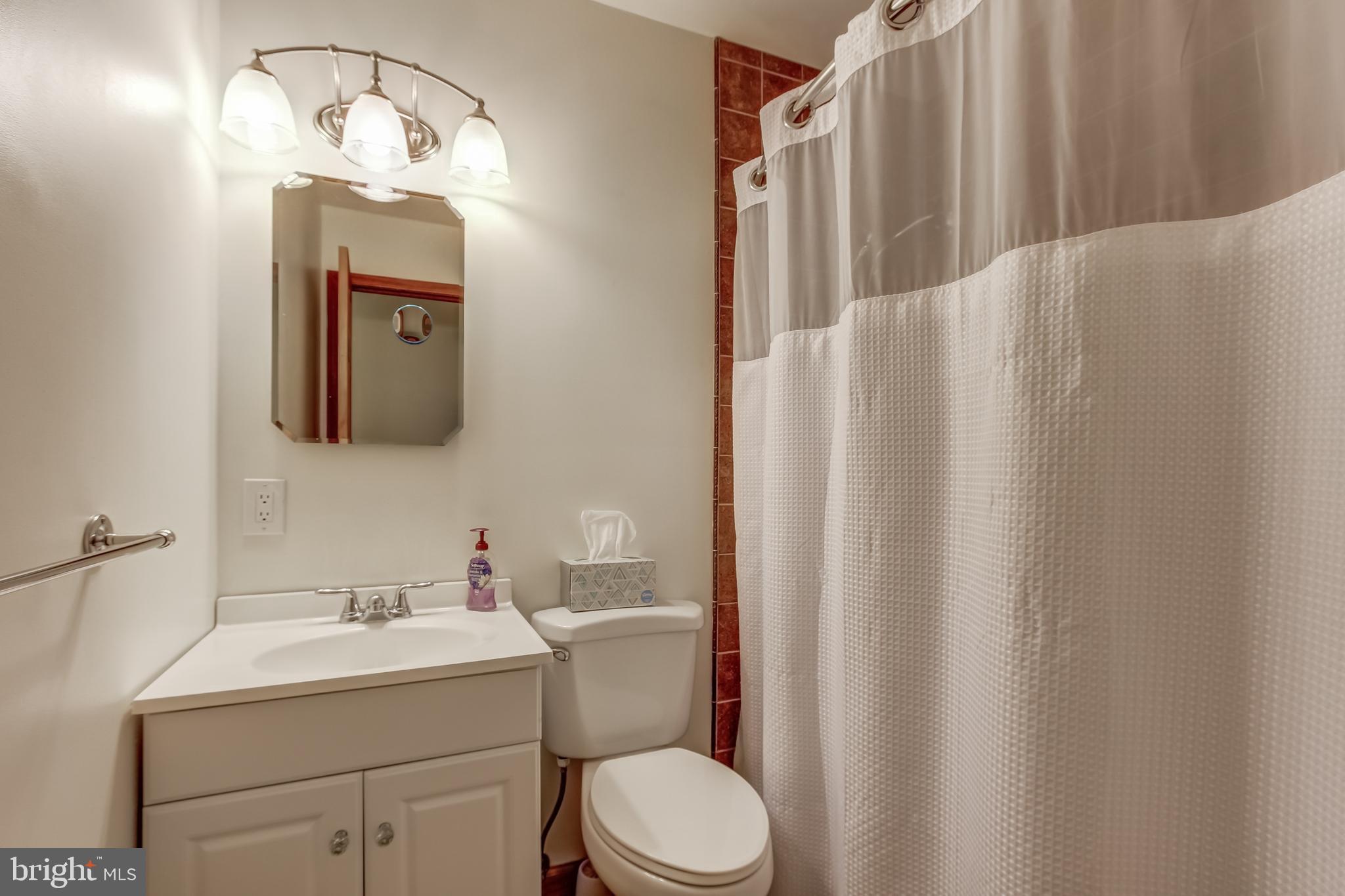 8120 Inverness Ridge Road Potomac, MD 20854 - Photo 26 of 42 a bathroom with a toilet a sink and mirror
