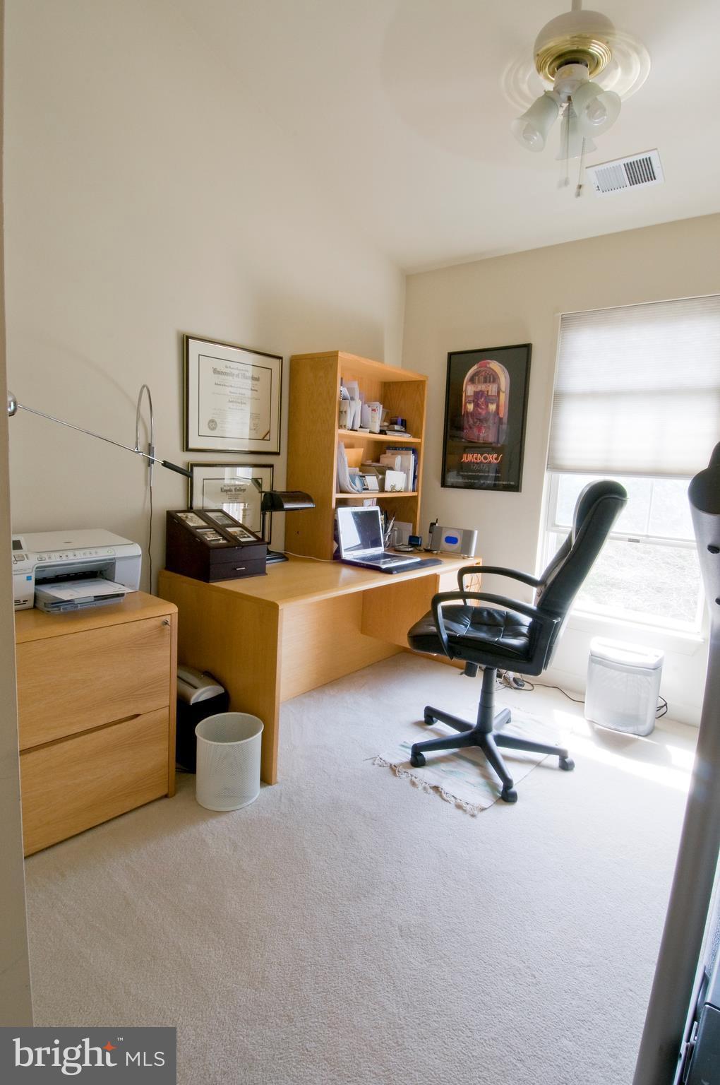 14205 Plum Run Way Silver Spring, MD 20906 - Photo 21 of 29 Bedroom/office w/vaulted ceiling & fan