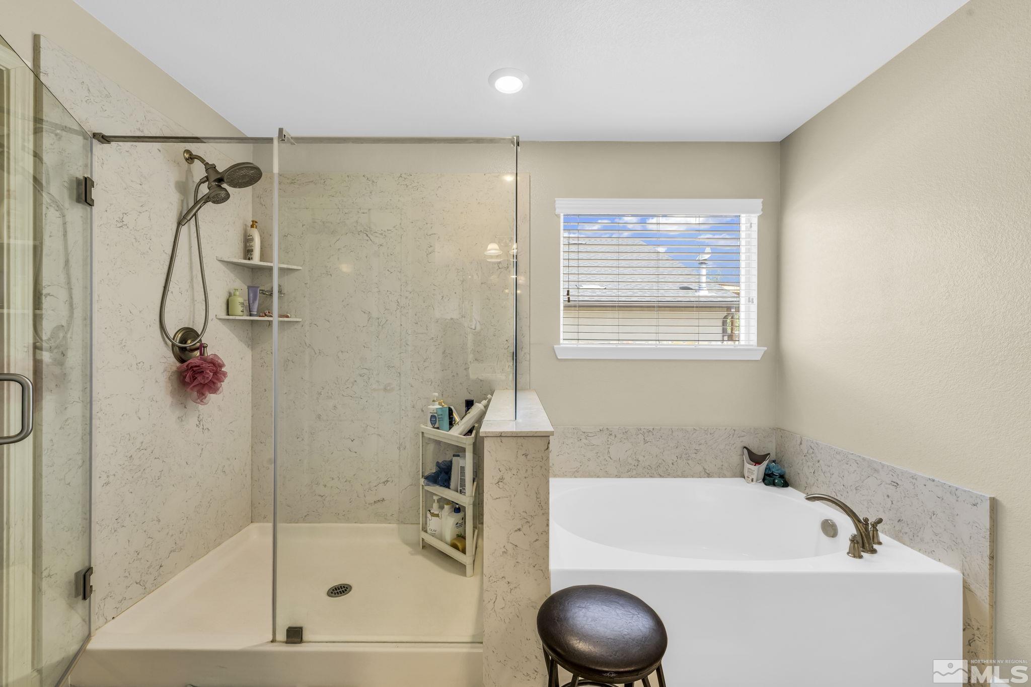 6508 Copper Mountain Drive Carson City, NV 89701 - Photo 12 of 40 a bathroom with a bath tub and a shower